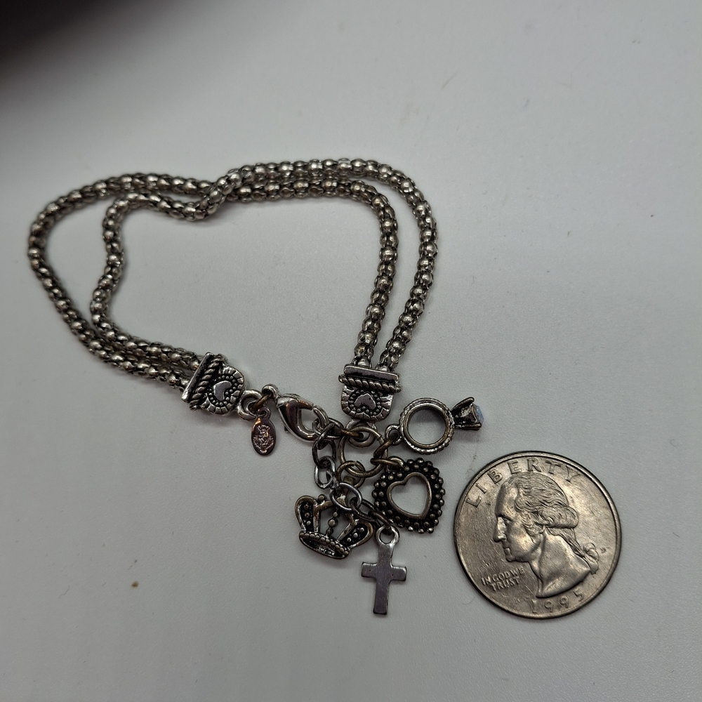 Premier Designs Silver Bracelet with Crown Charm - Picture 3 of 7